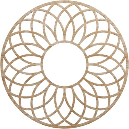 Ekena Millwork Cannes Wood Fretwork Pierced Ceiling Medallion, Red Oak, 32"OD x 11"ID x 3/8"T CMWP32X32X0375CNRO